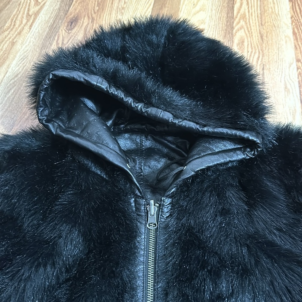 Excelled Leather Reversible Faux Fur & Leather Coat size 4X - Picture 3 of 15
